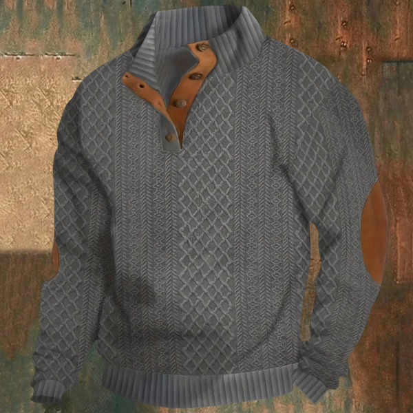 Erik | Kvalitní texturovaný svetr s knoflíky