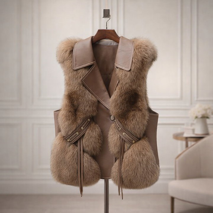 Milagros | Elegantní vesta s umělou kožešinou