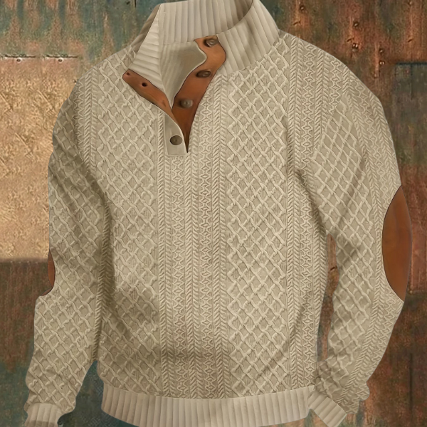 Erik | Kvalitní texturovaný svetr s knoflíky