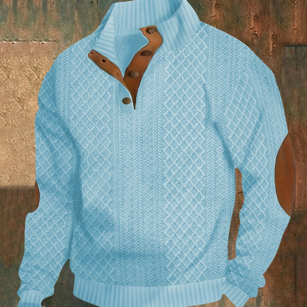 Erik | Kvalitní texturovaný svetr s knoflíky