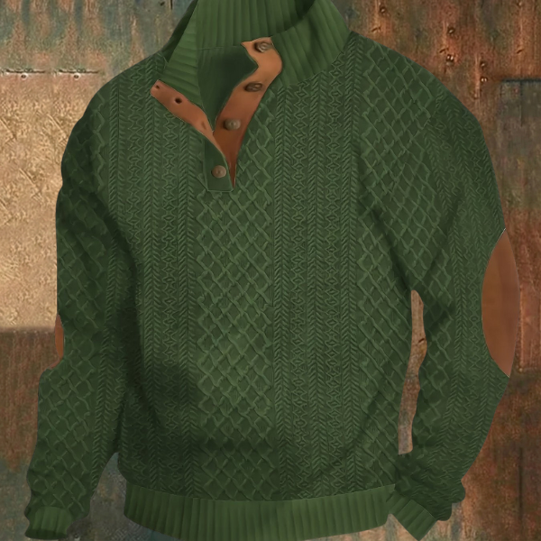 Erik | Kvalitní texturovaný svetr s knoflíky