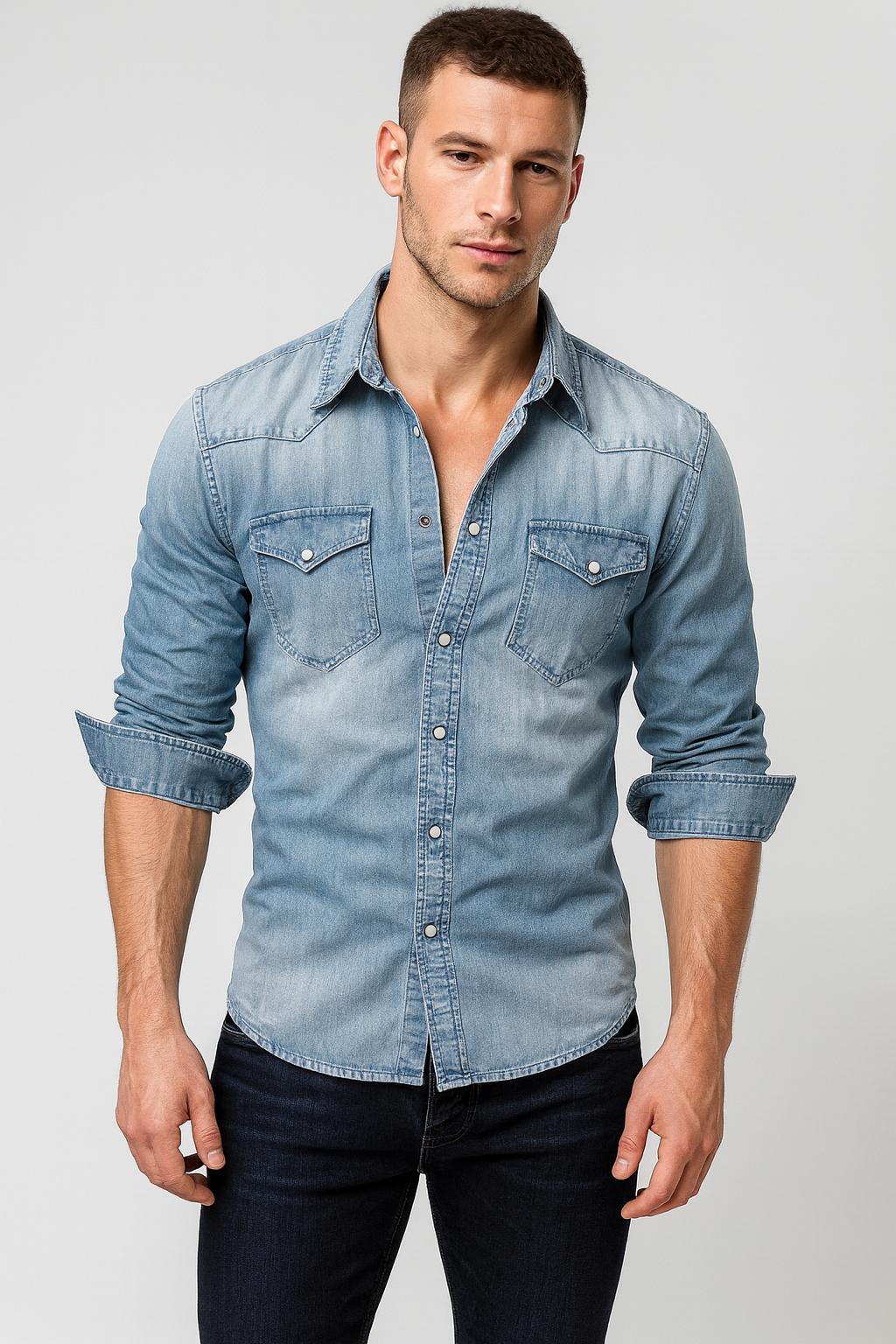 Emiliano™ | Moderní Džínová Košile