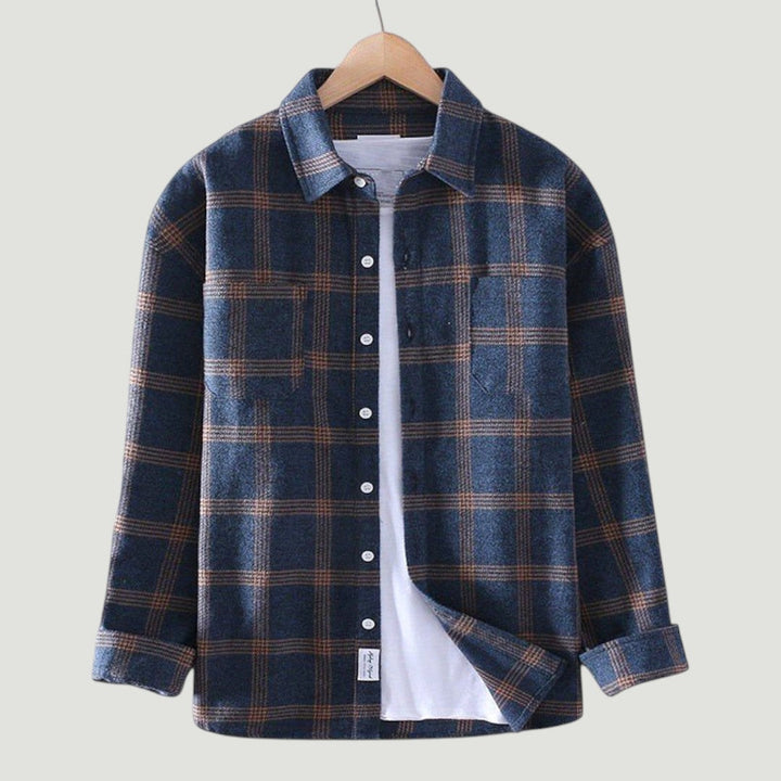 Dean™ - Klasická Dlouhá Košile Pro Muže V Kostkovaném Vzoru