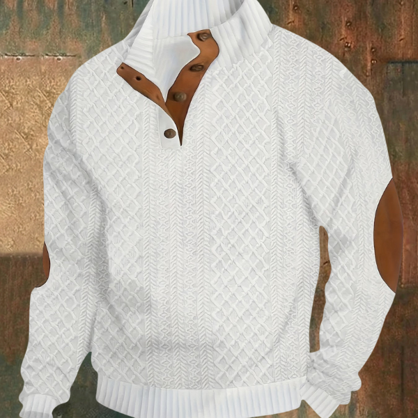 Erik | Kvalitní texturovaný svetr s knoflíky