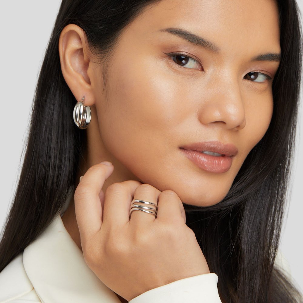 Kiya stříbrný vrstvený prsten