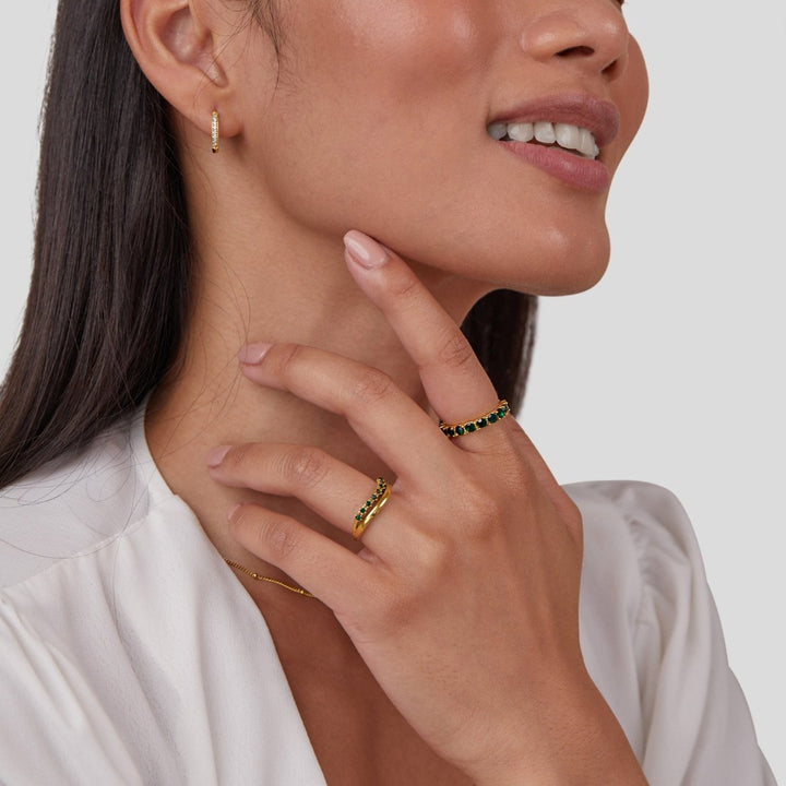 Mary | smaragdový, vícevrstvý prsten