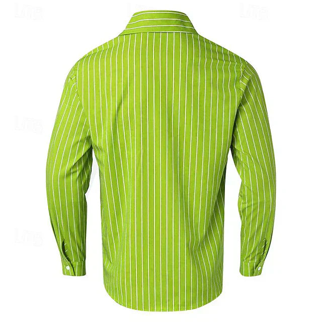 Nathan™ - Dlouhý rukáv Uvolněná Prodyšná Pruhovaná Košile